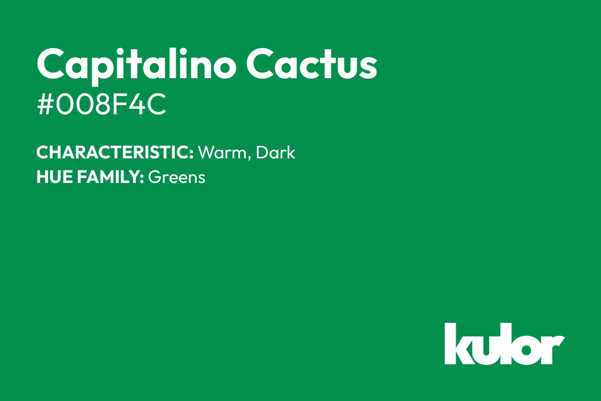 Capitalino Cactus is a color with a HTML hex code of #008f4c.