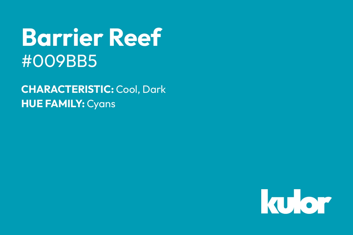 Barrier Reef is a color with a HTML hex code of #009bb5.