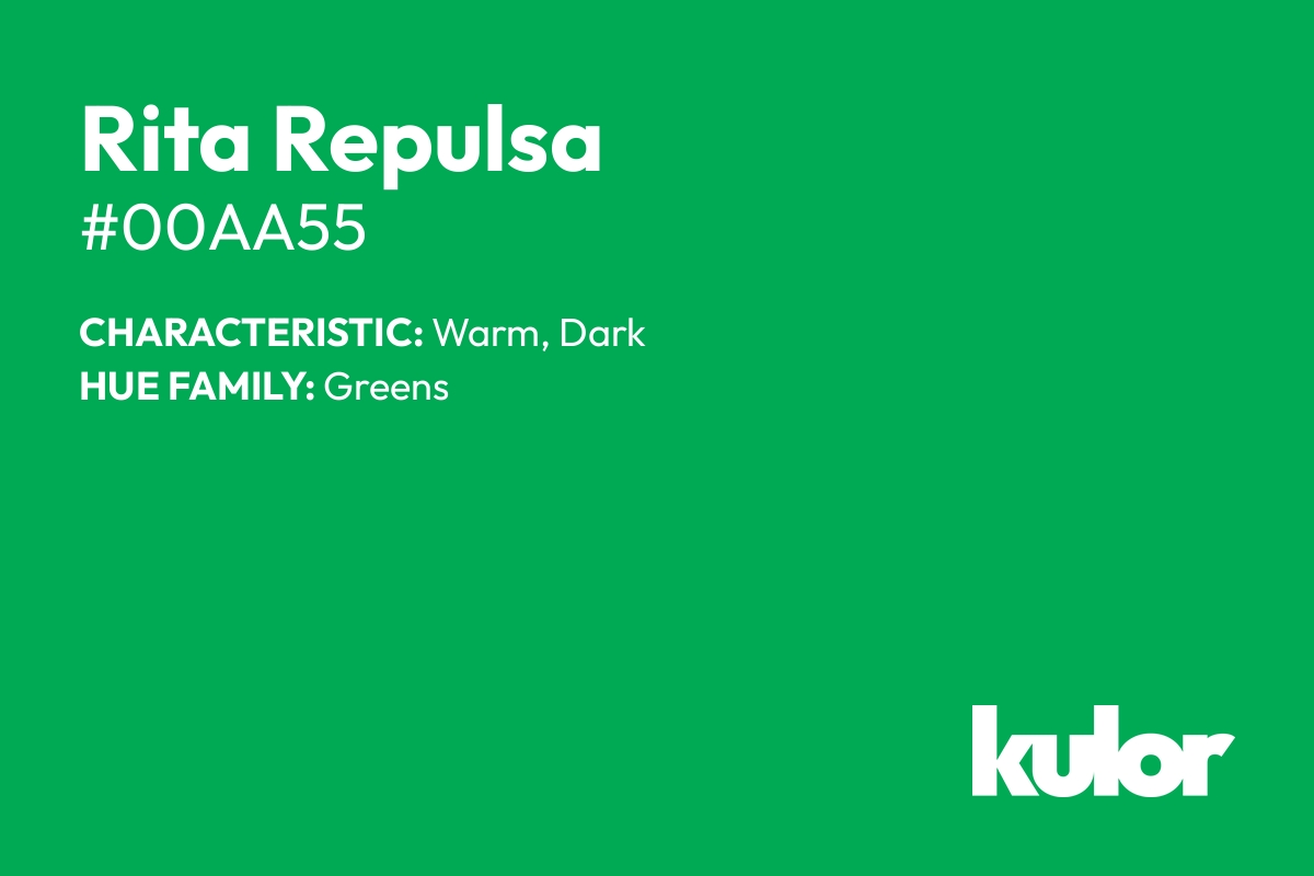 Rita Repulsa is a color with a HTML hex code of #00aa55.