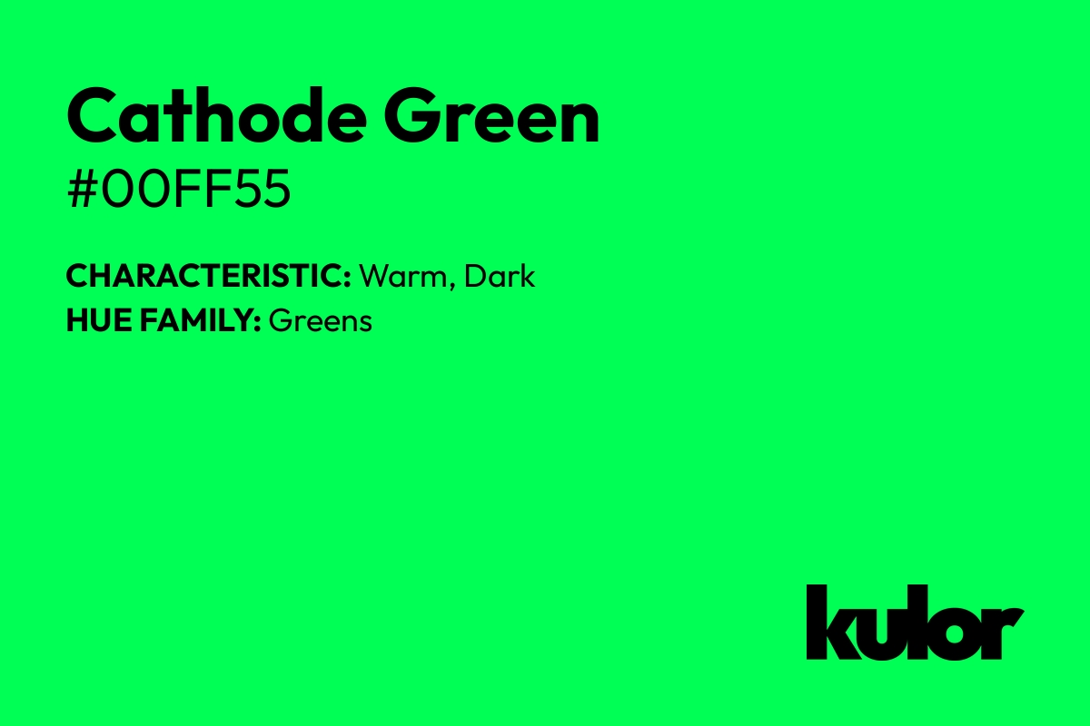 Cathode Green is a color with a HTML hex code of #00ff55.