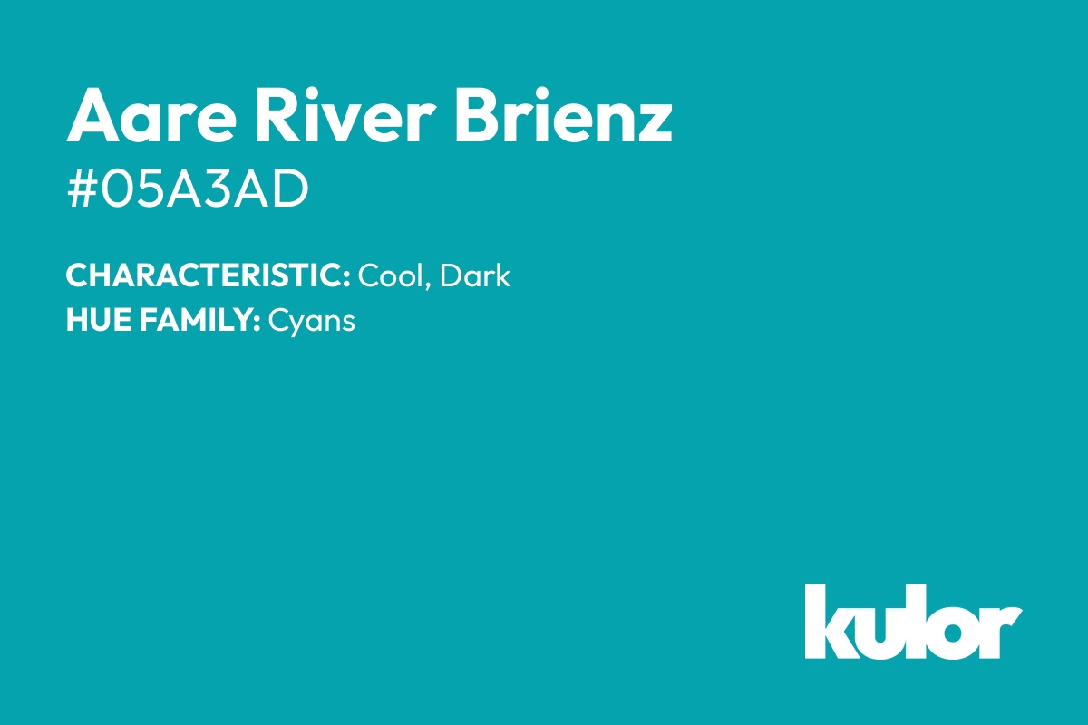 Aare River Brienz is a color with a HTML hex code of #05a3ad.