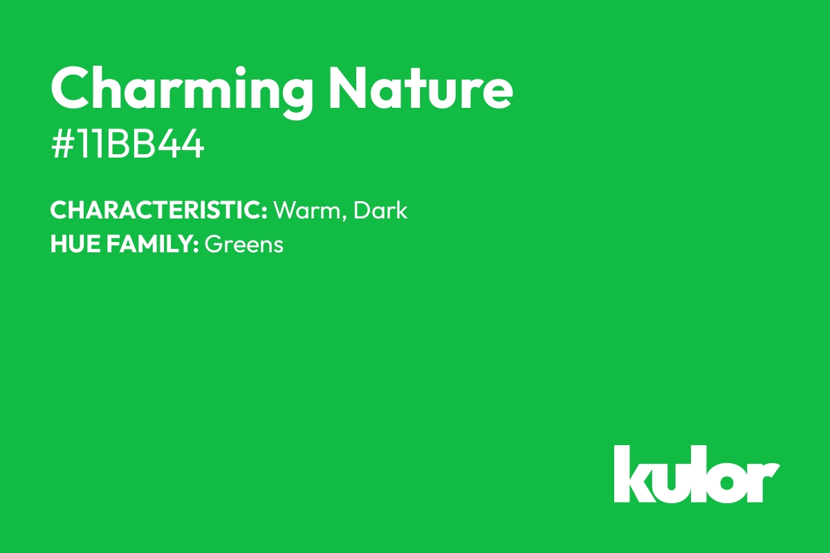 Charming Nature is a color with a HTML hex code of #11bb44.