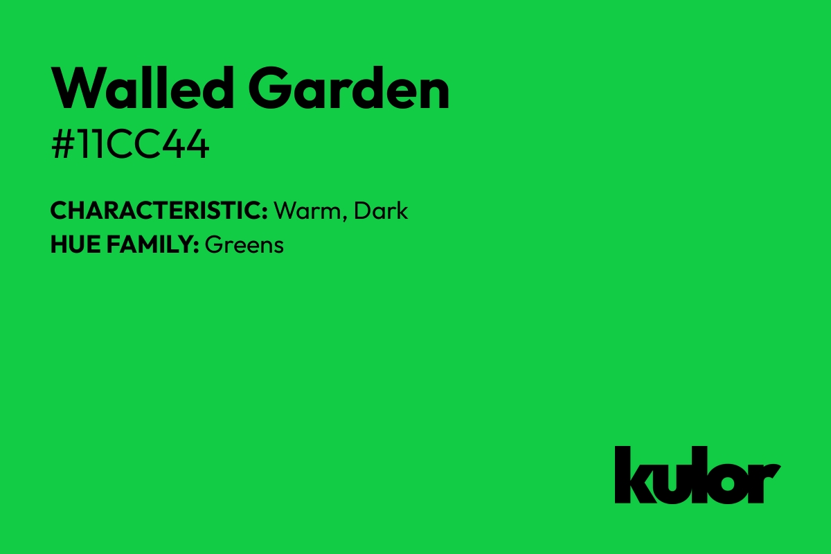 Walled Garden is a color with a HTML hex code of #11cc44.