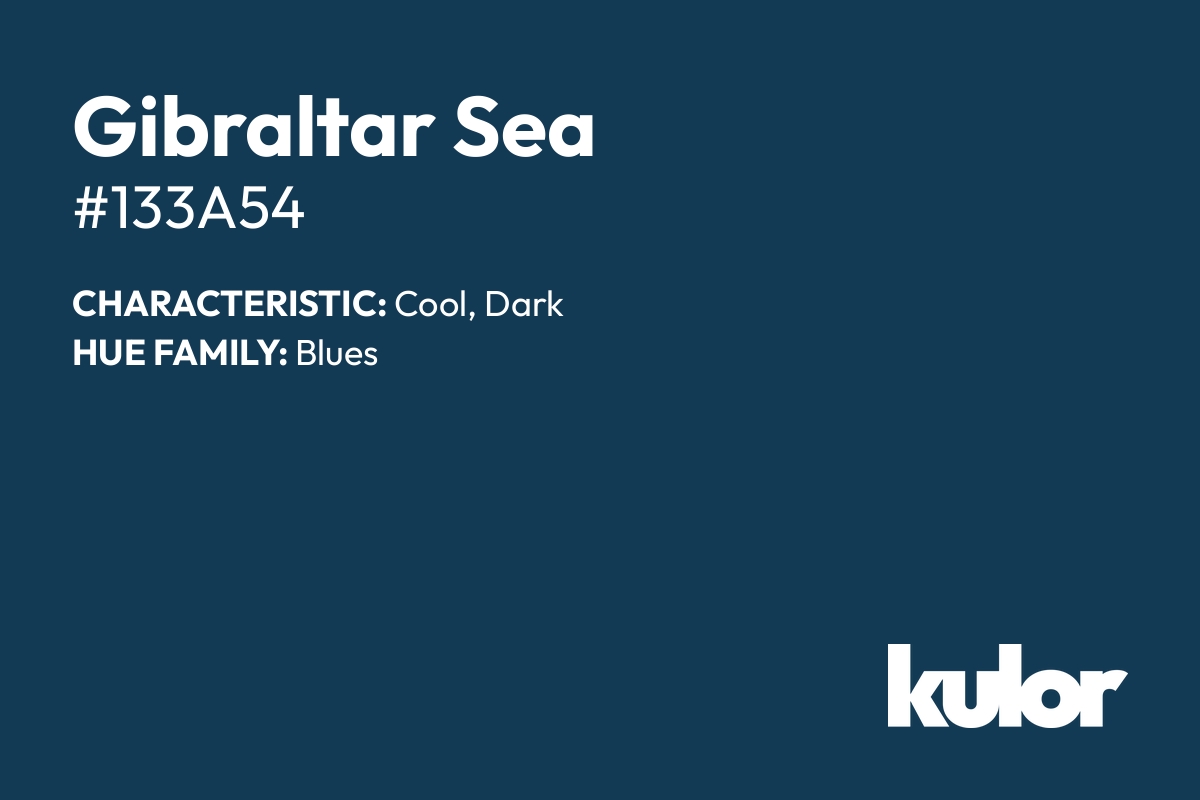 Gibraltar Sea is a color with a HTML hex code of #133a54.