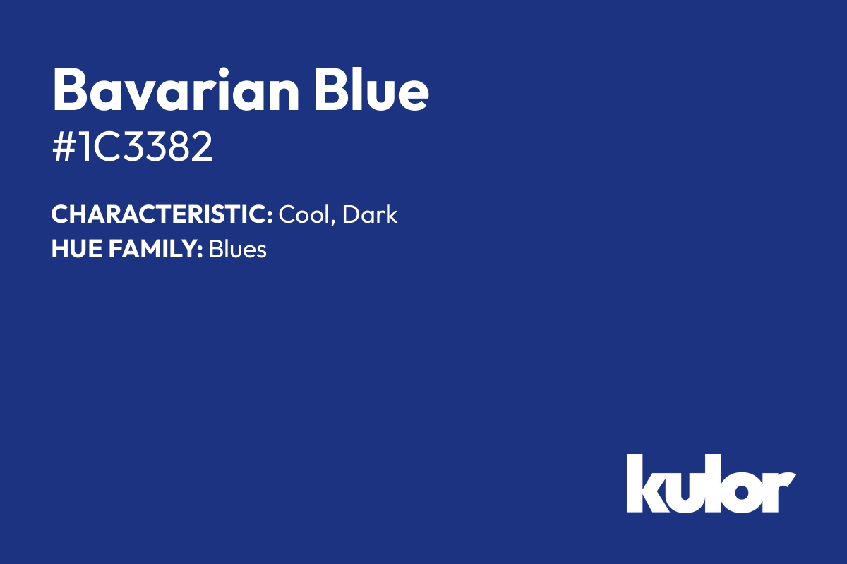 Bavarian Blue is a color with a HTML hex code of #1c3382.