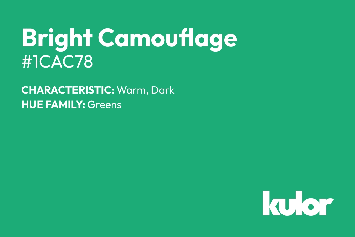 Bright Camouflage is a color with a HTML hex code of #1cac78.