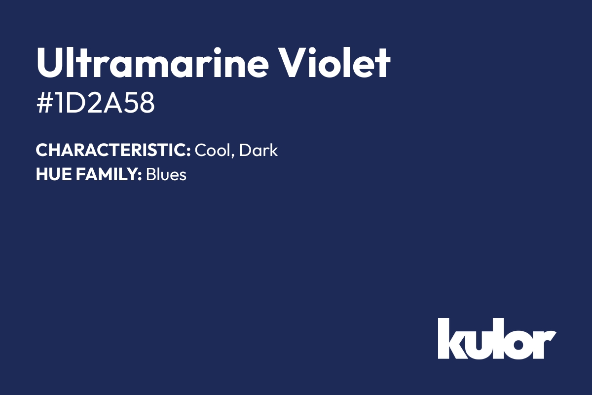 Ultramarine Violet is a color with a HTML hex code of #1d2a58.