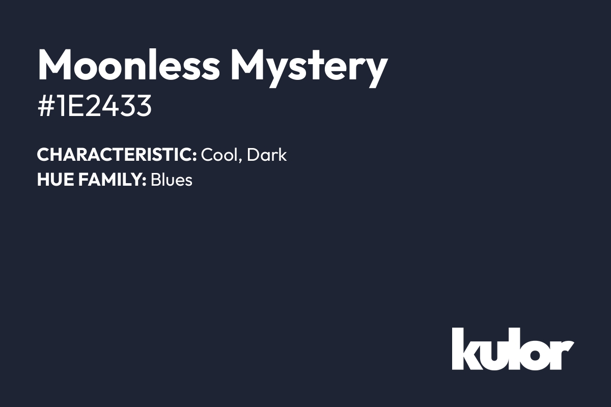 Moonless Mystery is a color with a HTML hex code of #1e2433.