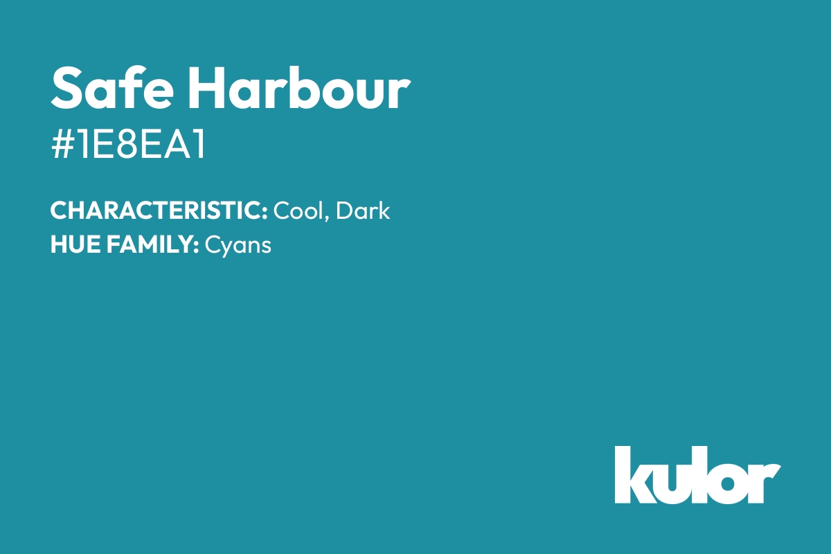 Safe Harbour is a color with a HTML hex code of #1e8ea1.