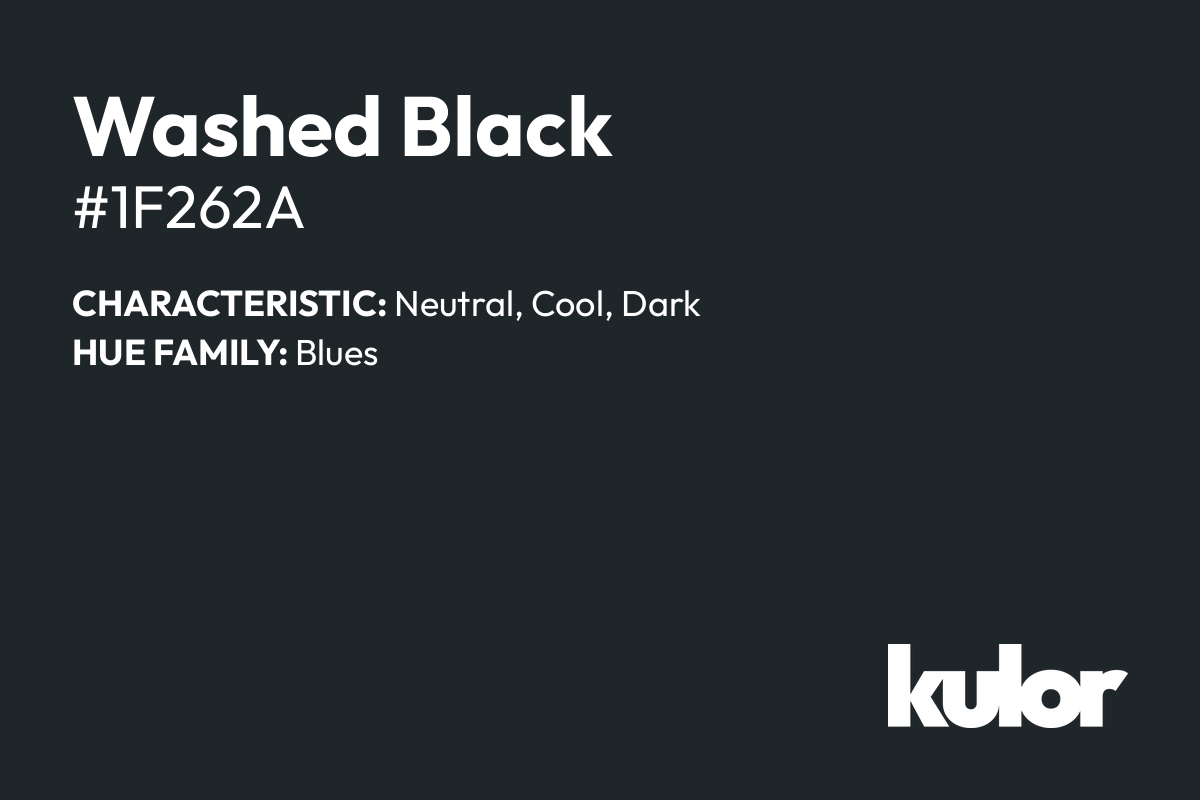 Washed Black is a color with a HTML hex code of #1f262a.