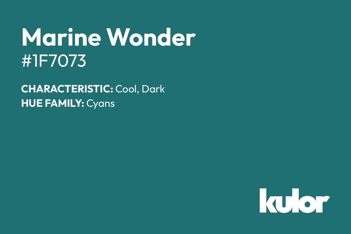 Marine Wonder is a color with a HTML hex code of #1f7073.