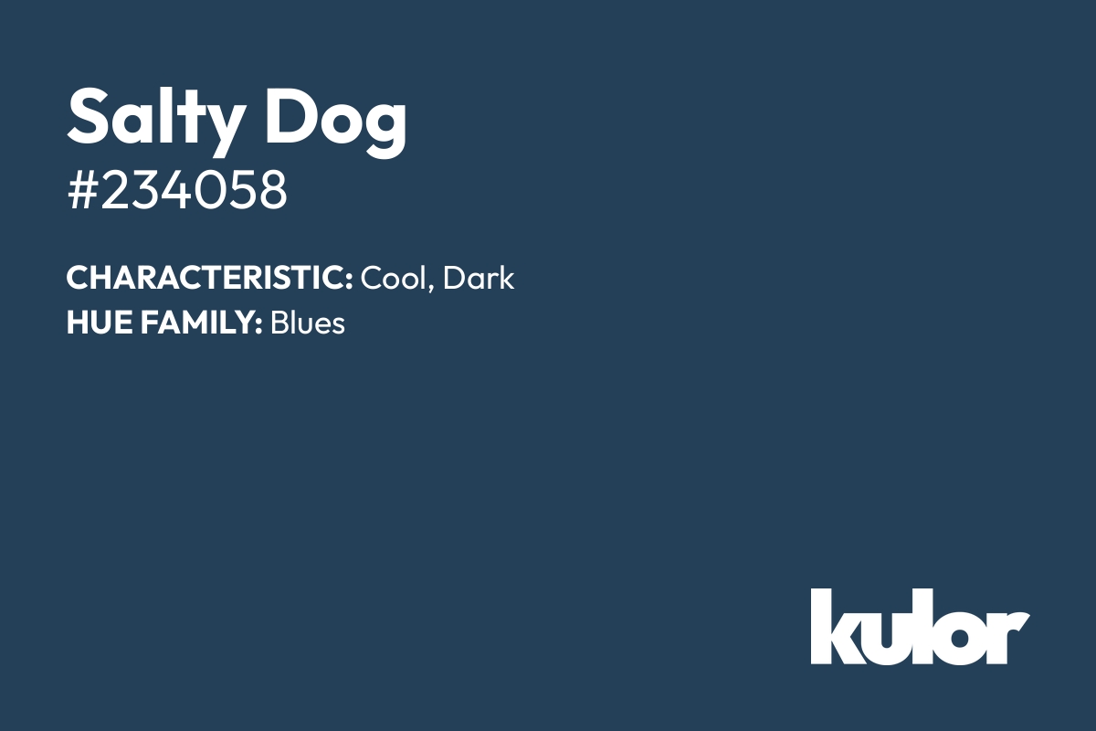 Salty Dog is a color with a HTML hex code of #234058.