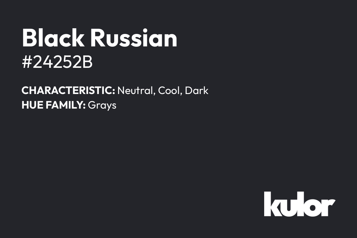 Black Russian is a color with a HTML hex code of #24252b.