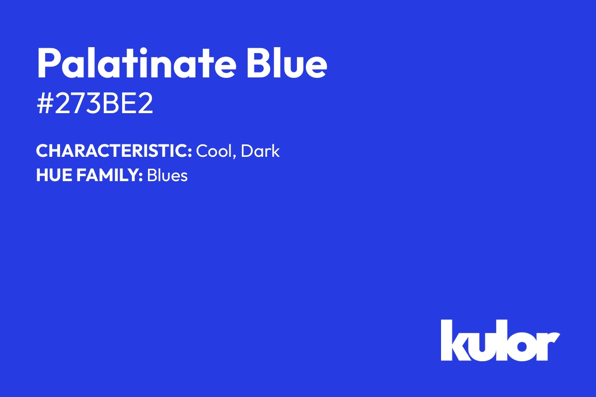 Palatinate Blue is a color with a HTML hex code of #273be2.