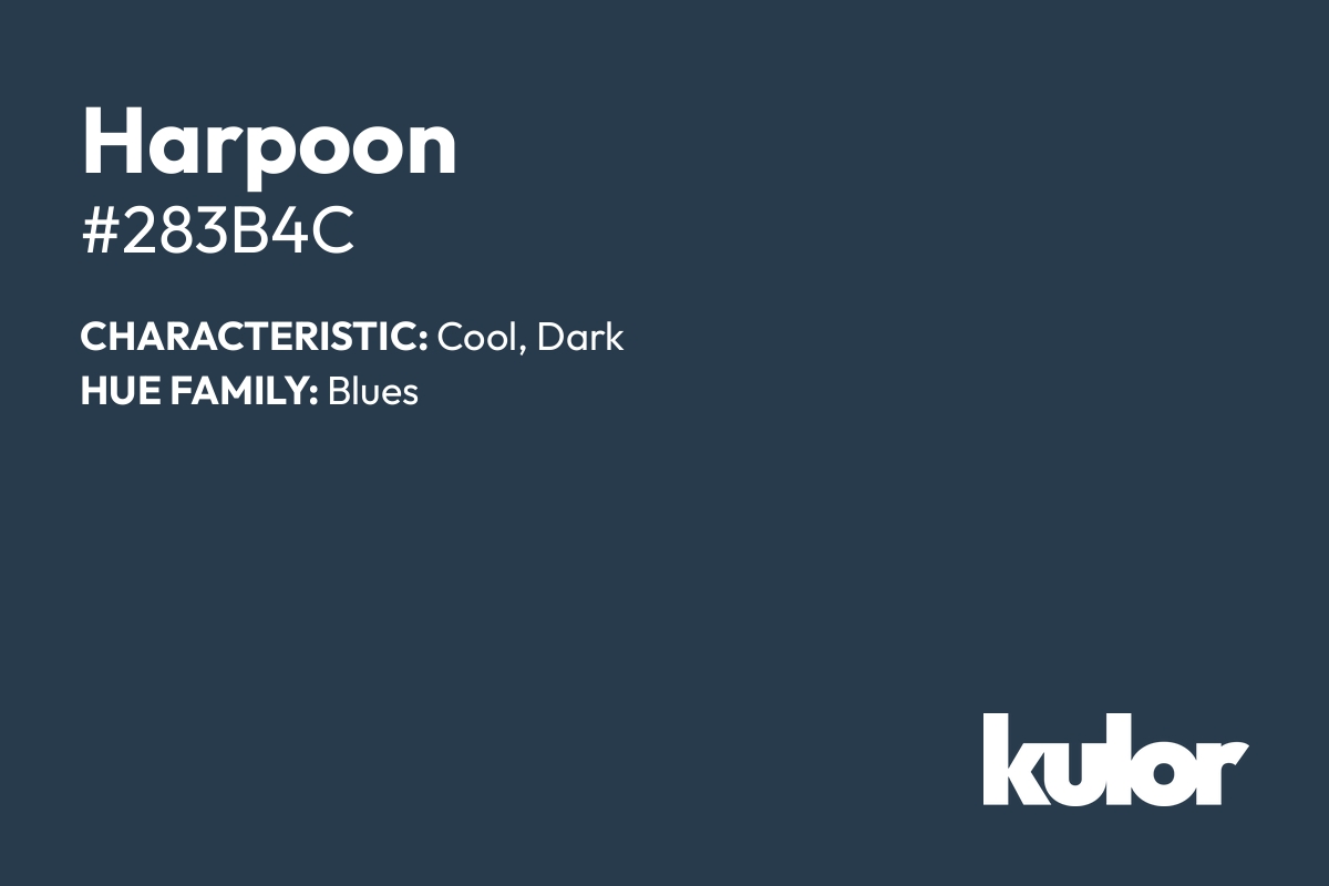 Harpoon is a color with a HTML hex code of #283b4c.