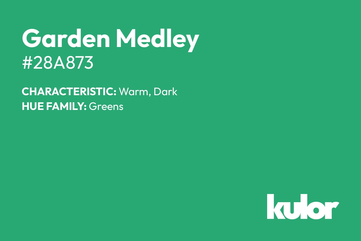 Garden Medley is a color with a HTML hex code of #28a873.