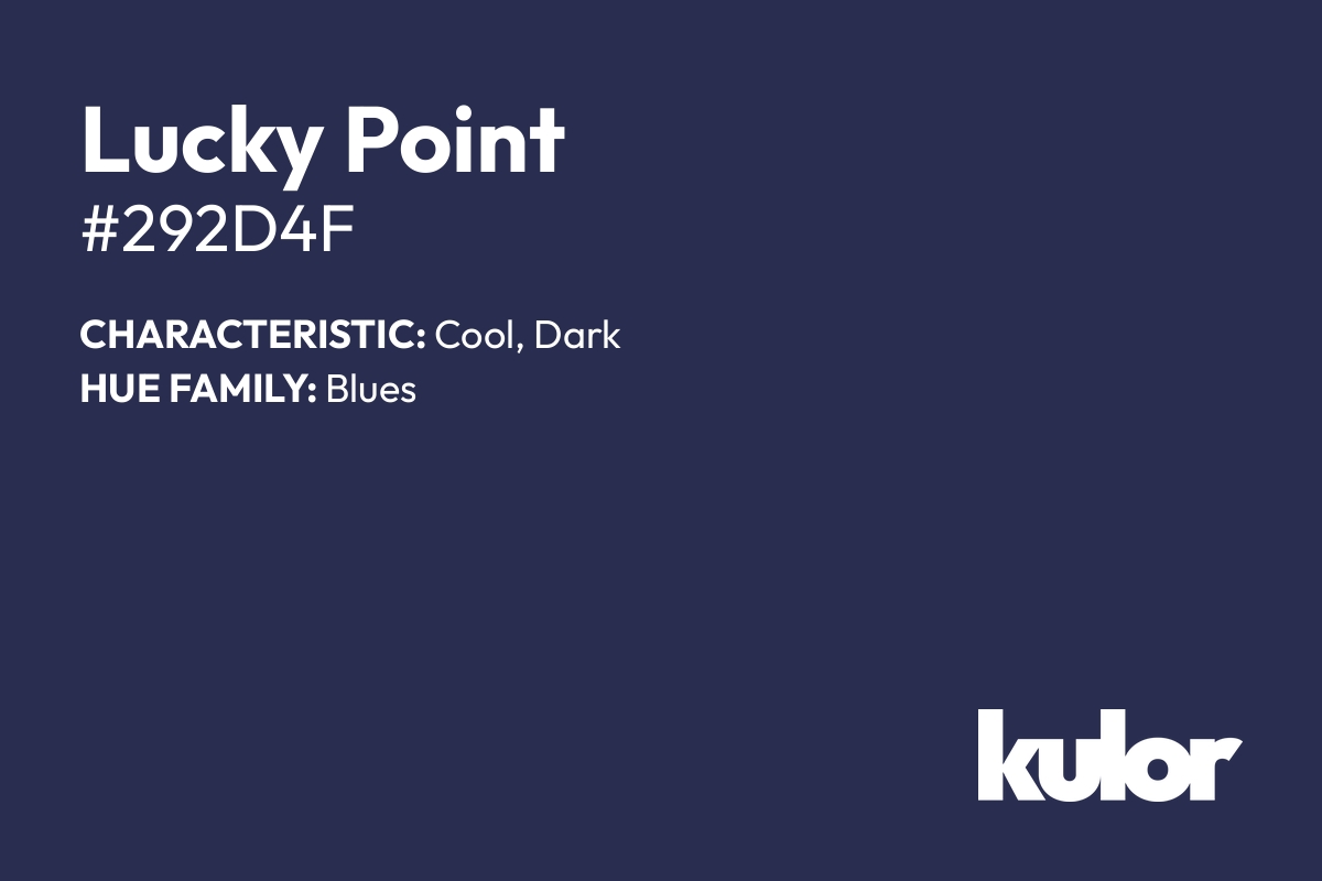 Lucky Point is a color with a HTML hex code of #292d4f.