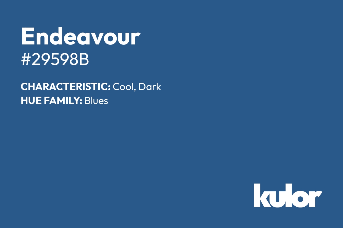 Endeavour is a color with a HTML hex code of #29598b.