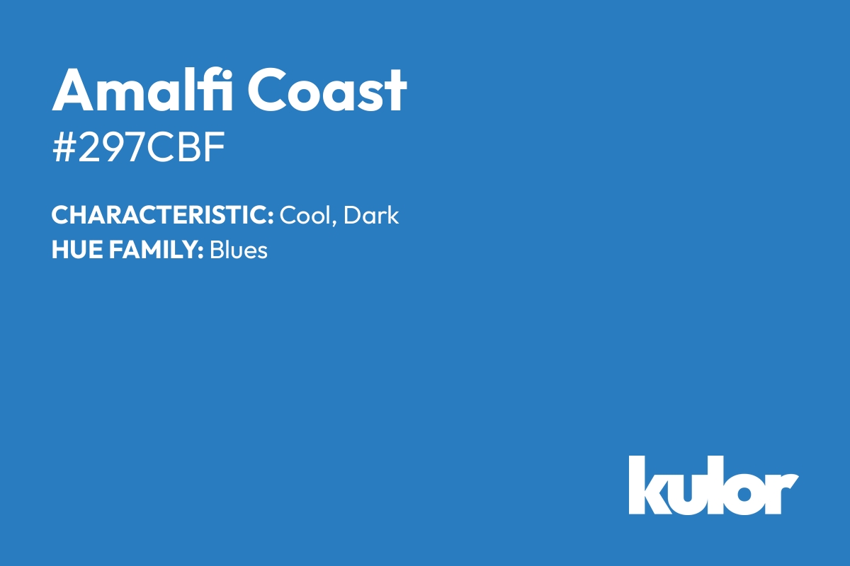 Amalfi Coast is a color with a HTML hex code of #297cbf.