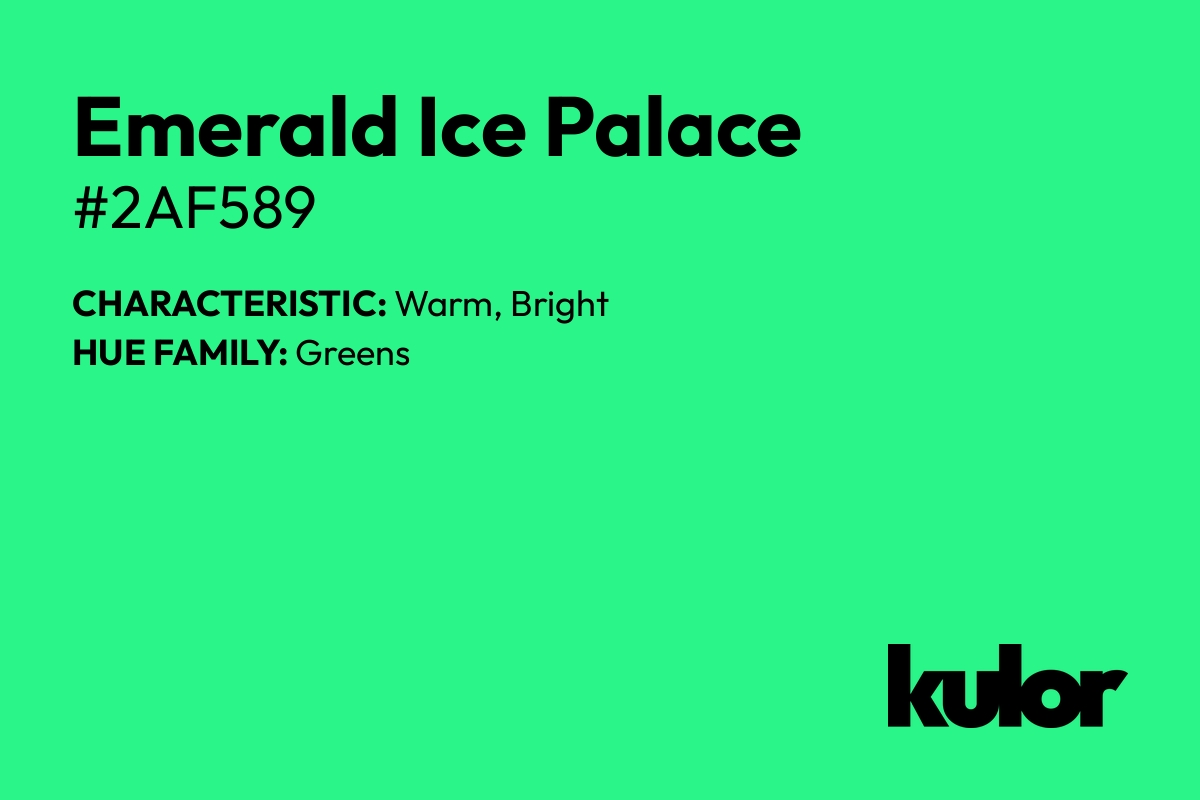 Emerald Ice Palace is a color with a HTML hex code of #2af589.