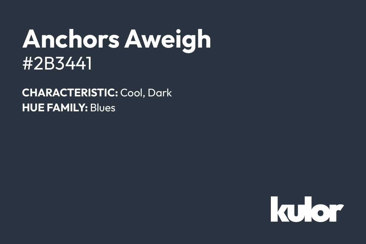 Anchors Aweigh is a color with a HTML hex code of #2b3441.