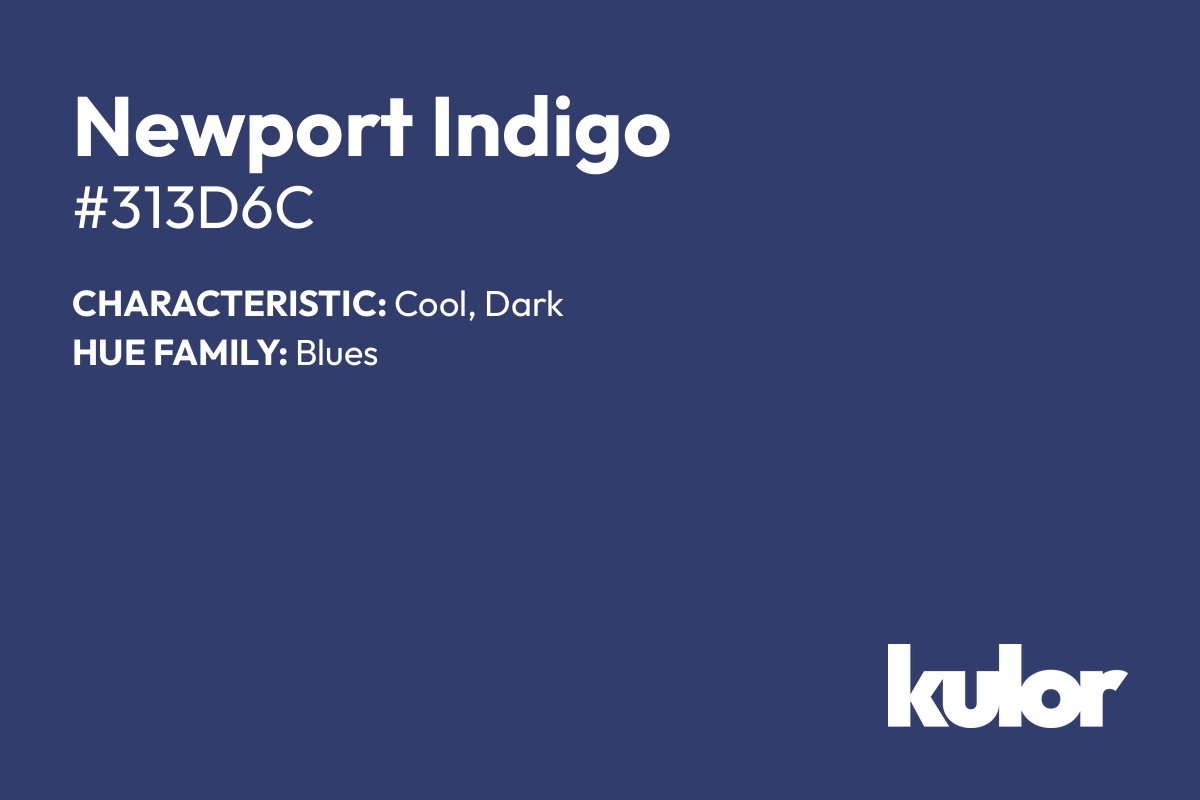 Newport Indigo is a color with a HTML hex code of #313d6c.