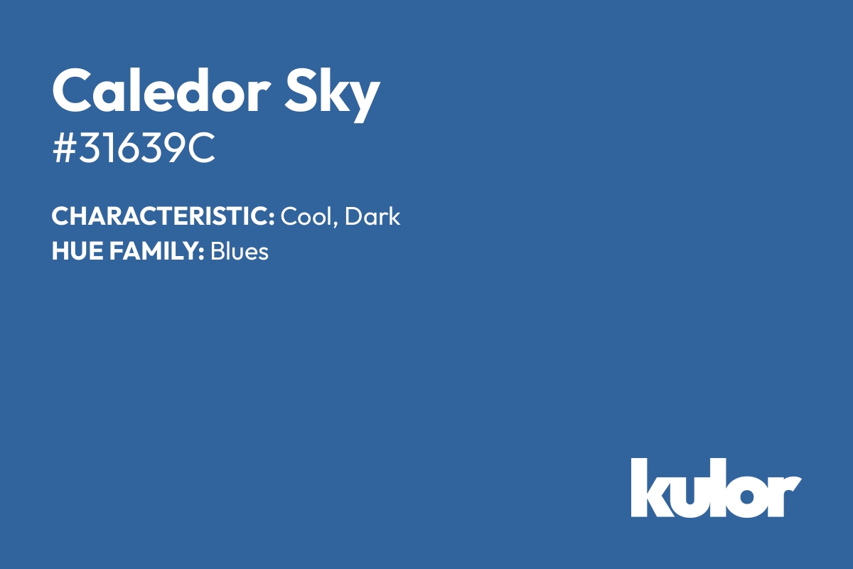 Caledor Sky is a color with a HTML hex code of #31639c.