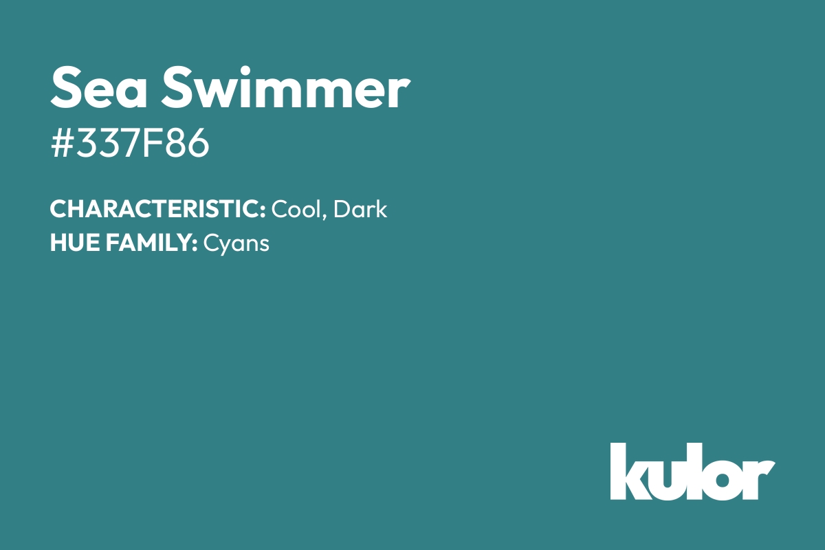 Sea Swimmer is a color with a HTML hex code of #337f86.