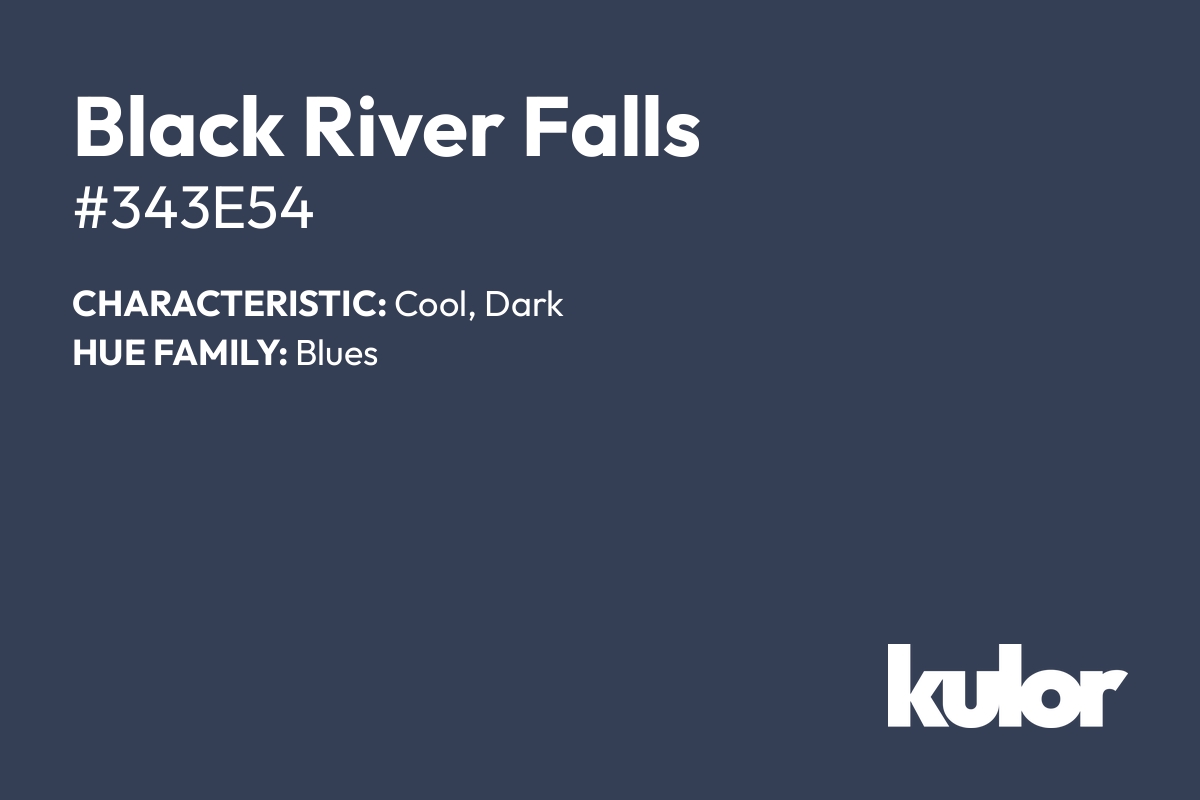 Black River Falls is a color with a HTML hex code of #343e54.