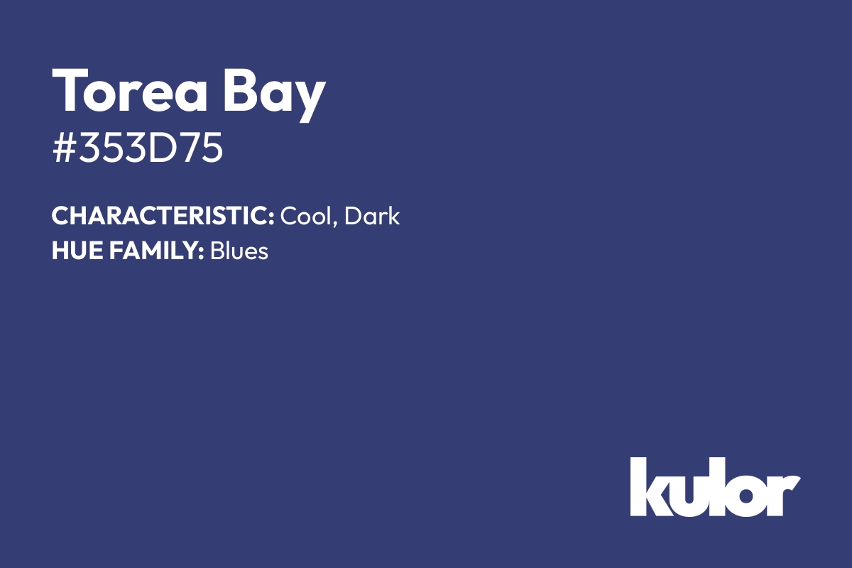 Torea Bay is a color with a HTML hex code of #353d75.