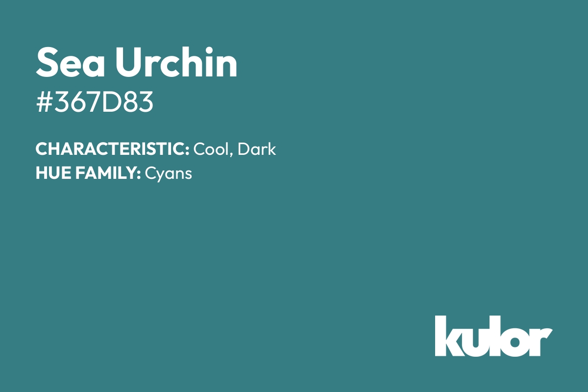 Sea Urchin is a color with a HTML hex code of #367d83.