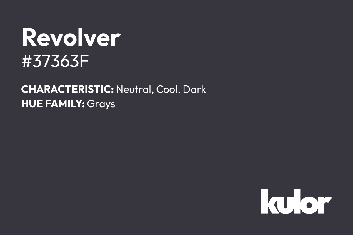 Revolver is a color with a HTML hex code of #37363f.