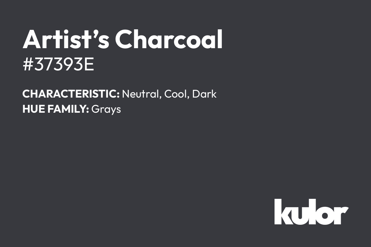 Artist’s Charcoal is a color with a HTML hex code of #37393e.