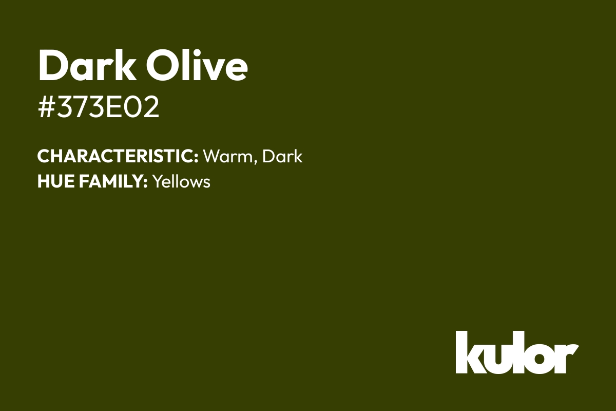 Dark Olive is a color with a HTML hex code of #373e02.