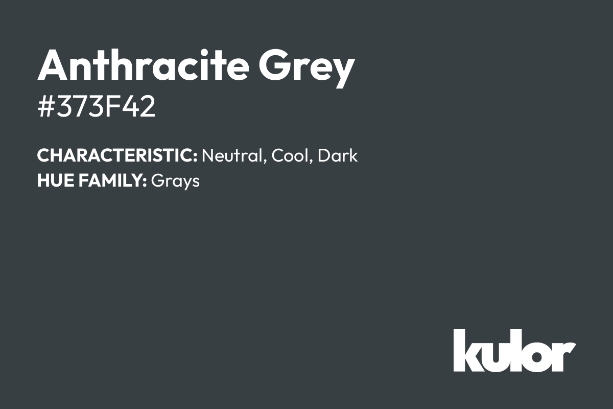 Anthracite Grey is a color with a HTML hex code of #373f42.