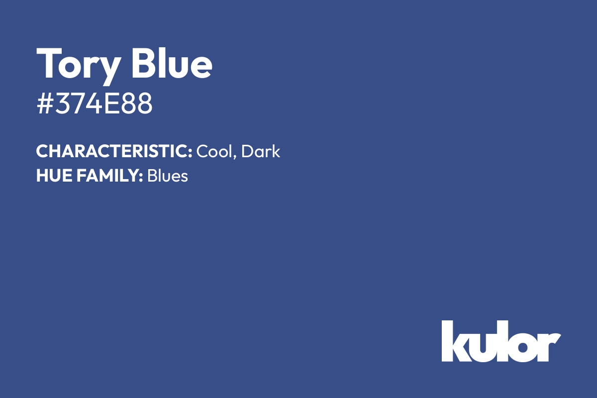 Tory Blue is a color with a HTML hex code of #374e88.