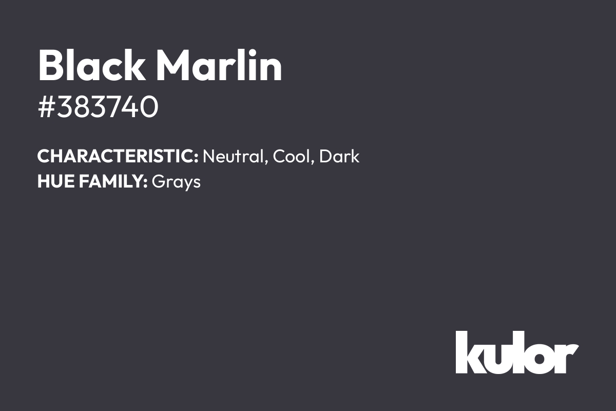 Black Marlin is a color with a HTML hex code of #383740.