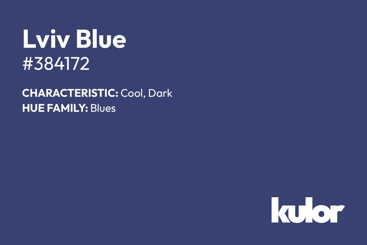 Lviv Blue is a color with a HTML hex code of #384172.