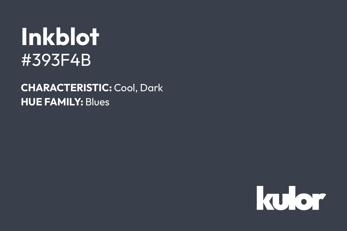 Inkblot is a color with a HTML hex code of #393f4b.