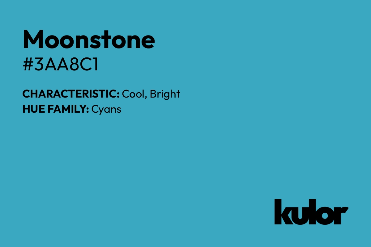 Moonstone is a color with a HTML hex code of #3aa8c1.