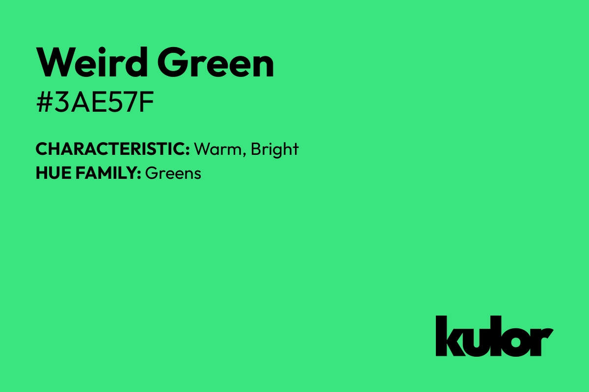 Weird Green is a color with a HTML hex code of #3ae57f.