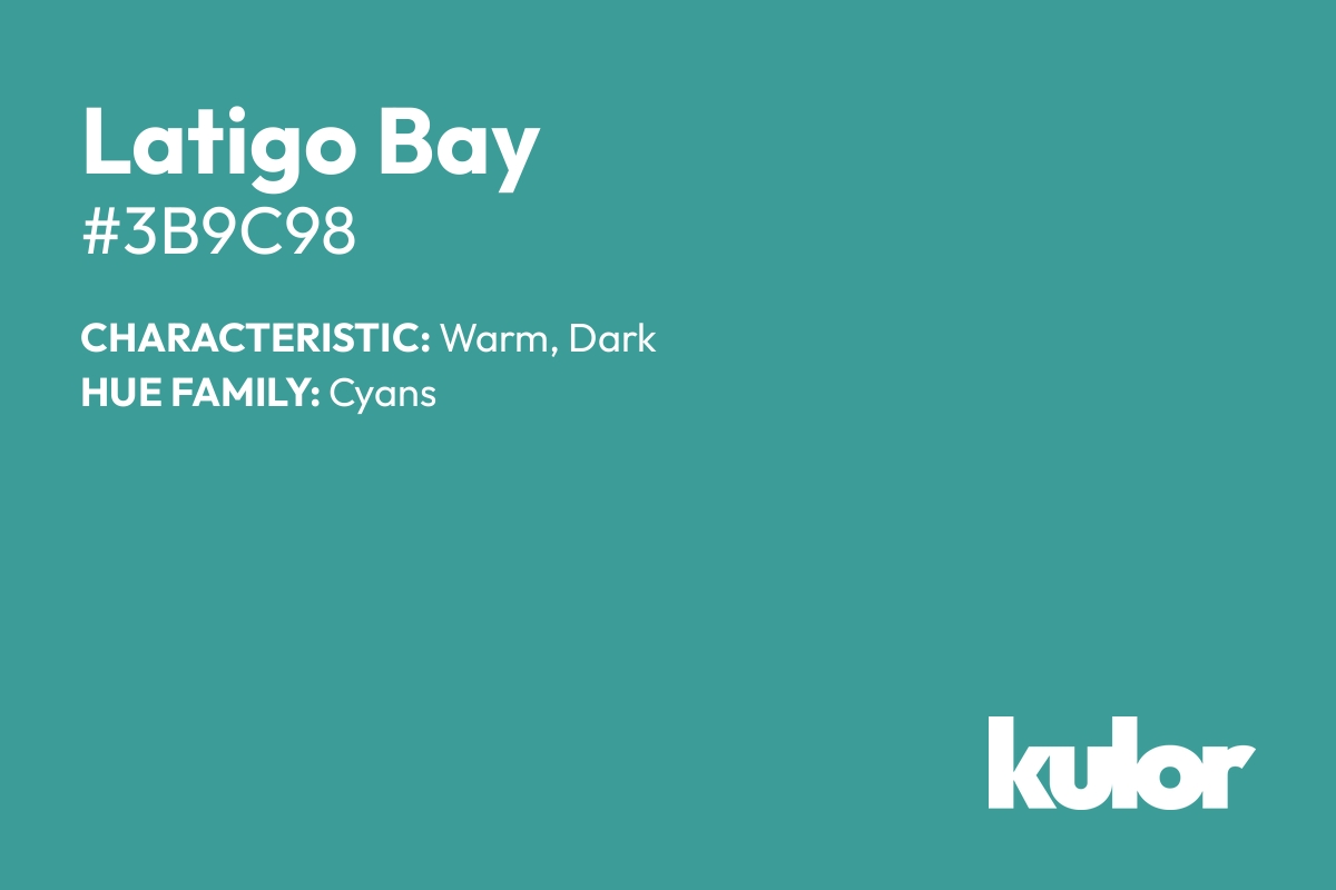 Latigo Bay is a color with a HTML hex code of #3b9c98.