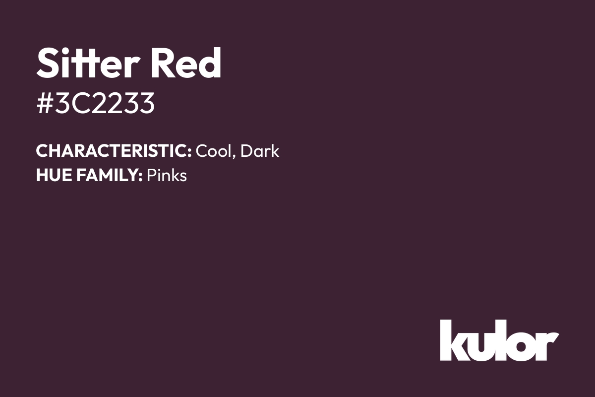 Sitter Red is a color with a HTML hex code of #3c2233.