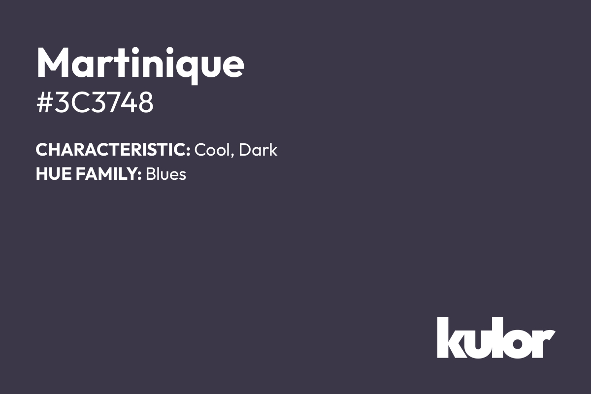 Martinique is a color with a HTML hex code of #3c3748.