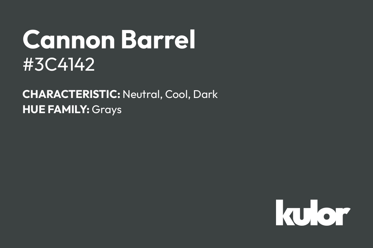 Cannon Barrel is a color with a HTML hex code of #3c4142.