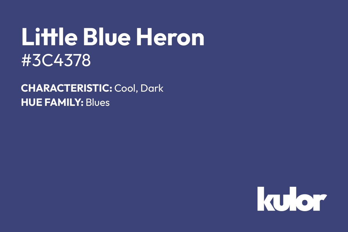 Little Blue Heron is a color with a HTML hex code of #3c4378.