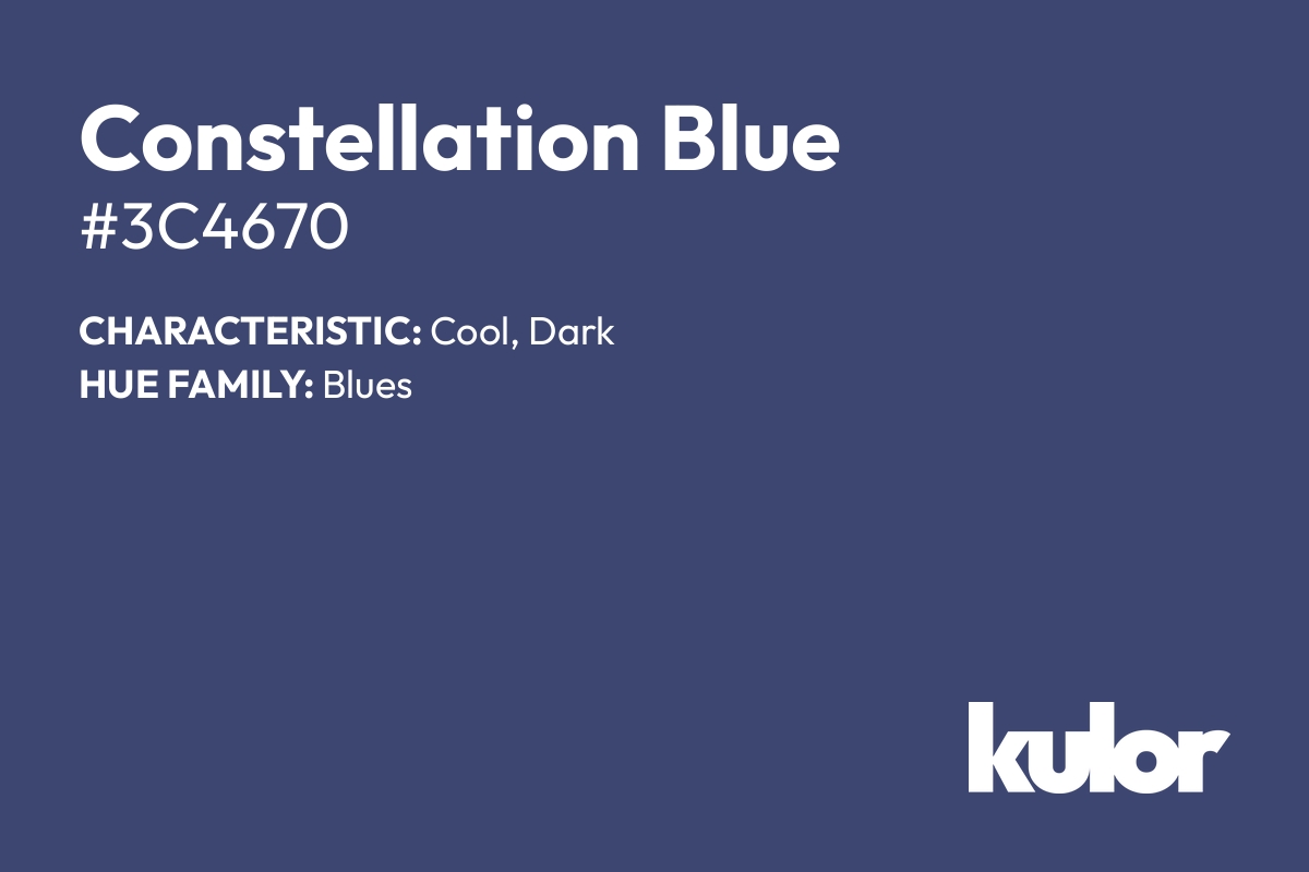 Constellation Blue is a color with a HTML hex code of #3c4670.