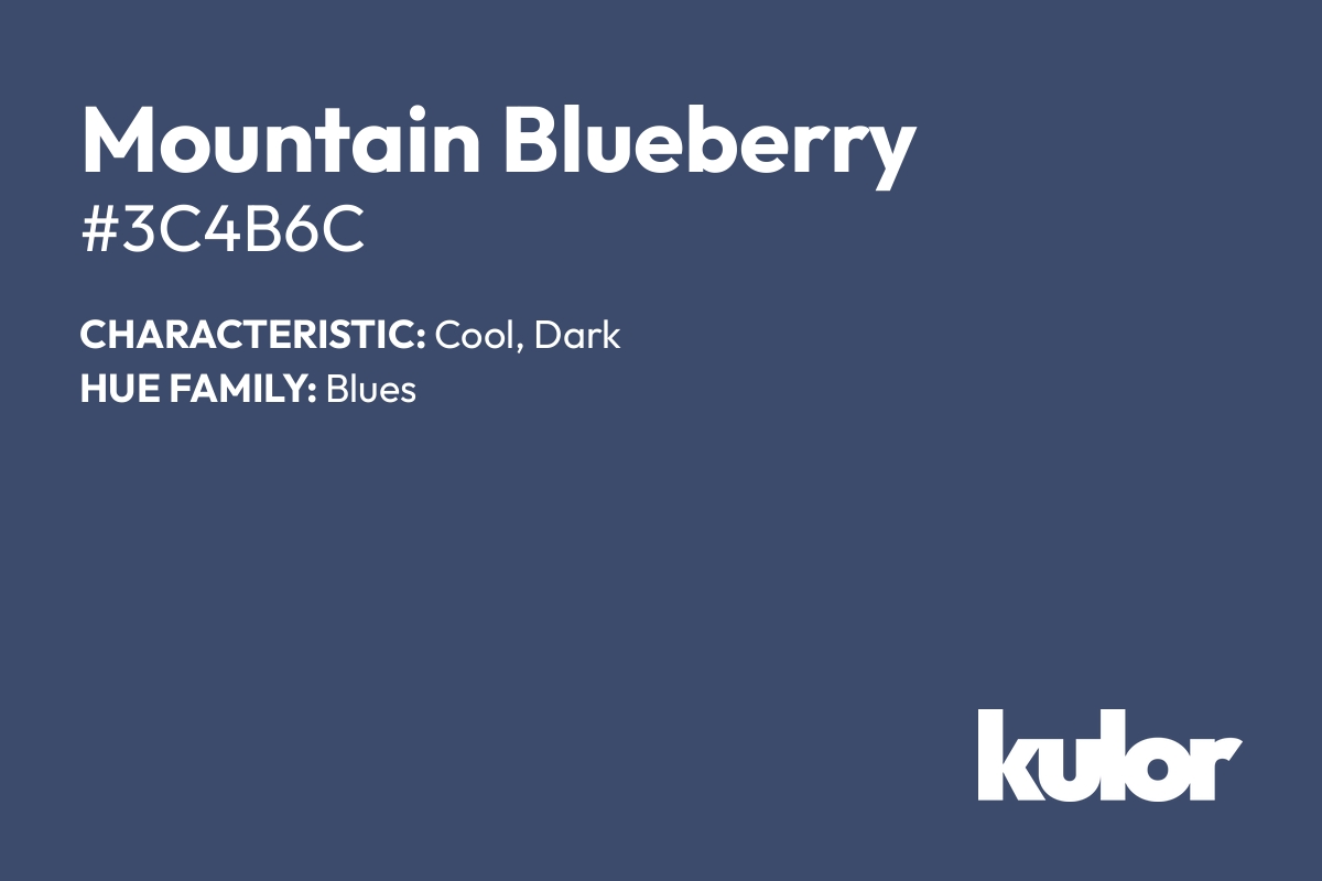 Mountain Blueberry is a color with a HTML hex code of #3c4b6c.