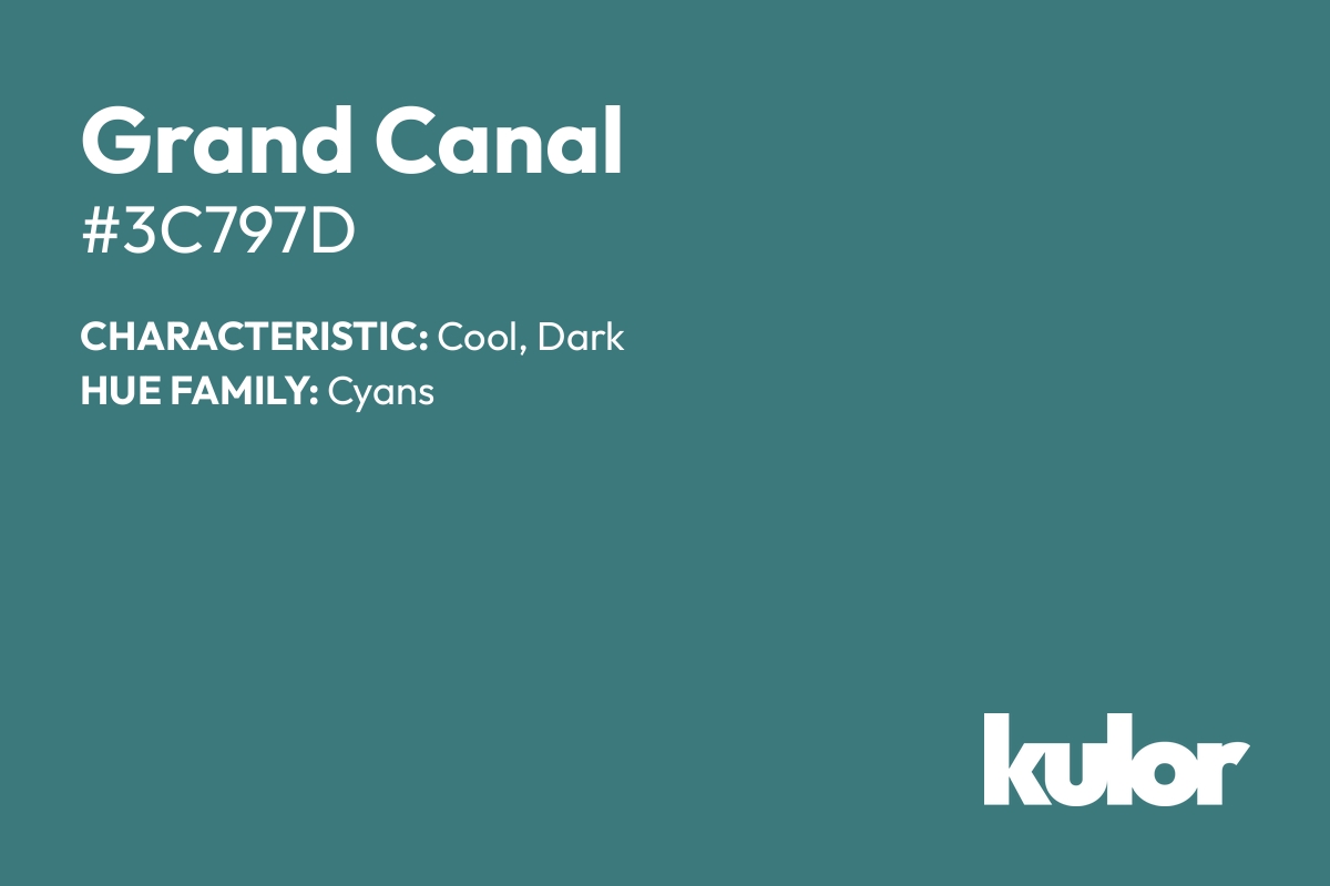 Grand Canal is a color with a HTML hex code of #3c797d.