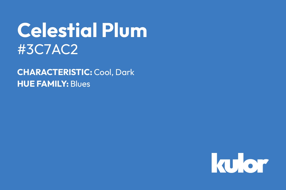 Celestial Plum is a color with a HTML hex code of #3c7ac2.